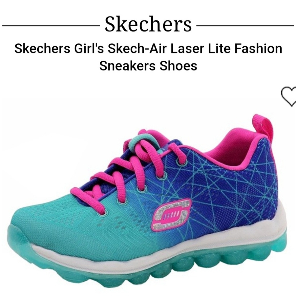 Skechers girls Skech air laser light sneakers